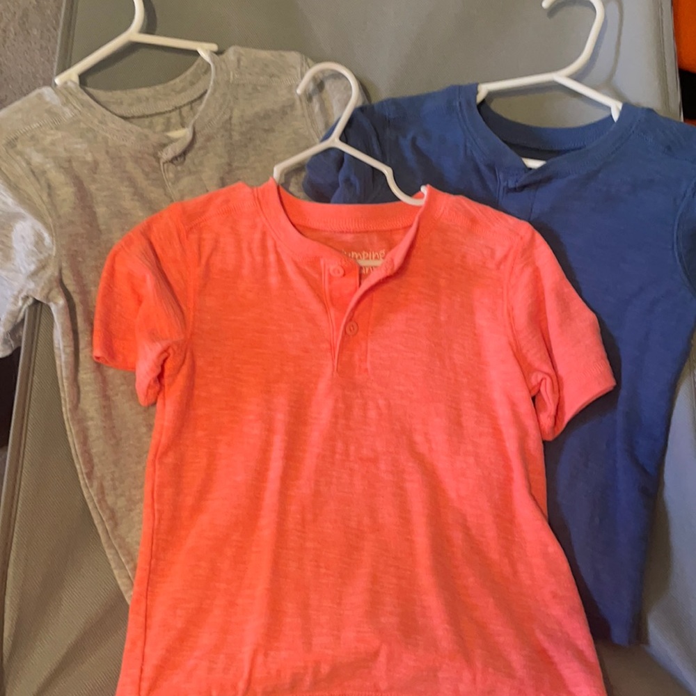 Jumping Beans 3 Henley tops (lot) for boys-